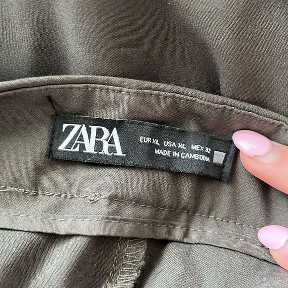 Zara high rise cuffed trousers khaki - Picture 10 of 13